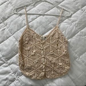 Cream Crochet Top